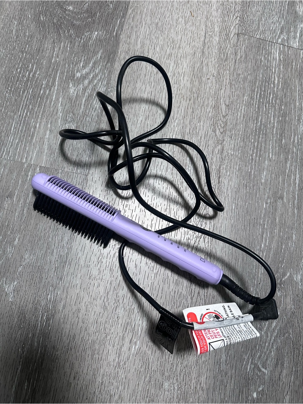 Purple Ceramic Heated Straightening Brush - Women Hair Tools